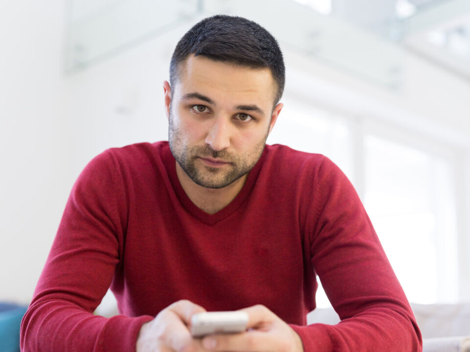 man on a cell phone